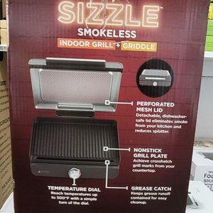 NINJA SIZZLE SMOKELESS INDOOR GRILL+GRIDDLE